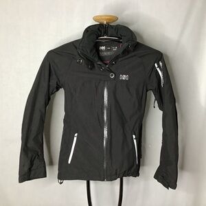 HELLY HANSEN TECH PROTECTION Black Waterproof Hooded Jacket Size S